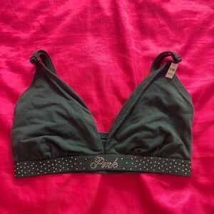 PINK Victoria's Secret Dark Green Bralette